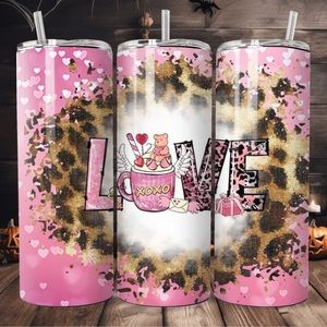 Handcrafted “Love” 20oz tumbler